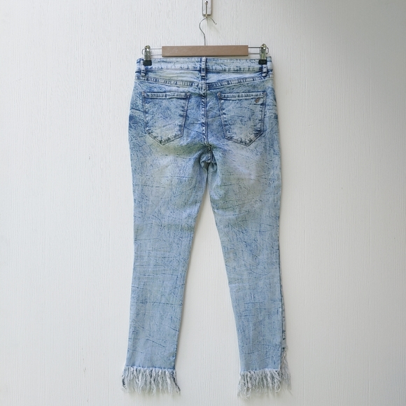 William Rast Acid Wash Ankle Skinny Frayed Hem Jeans Sz 28 - Picture 6 of 7